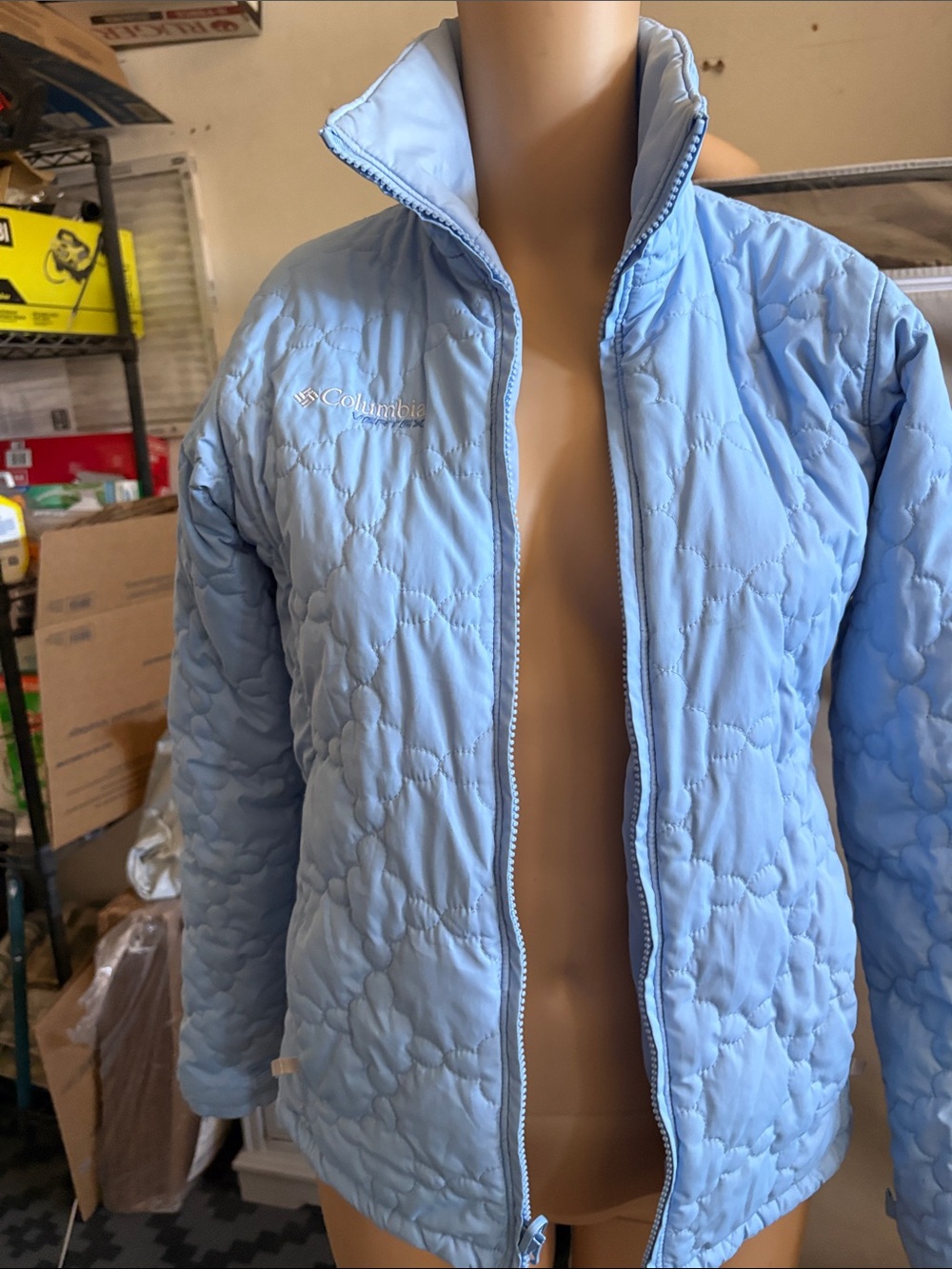Columbia Light Blue Quilted Women's Packable Puffer Jacket